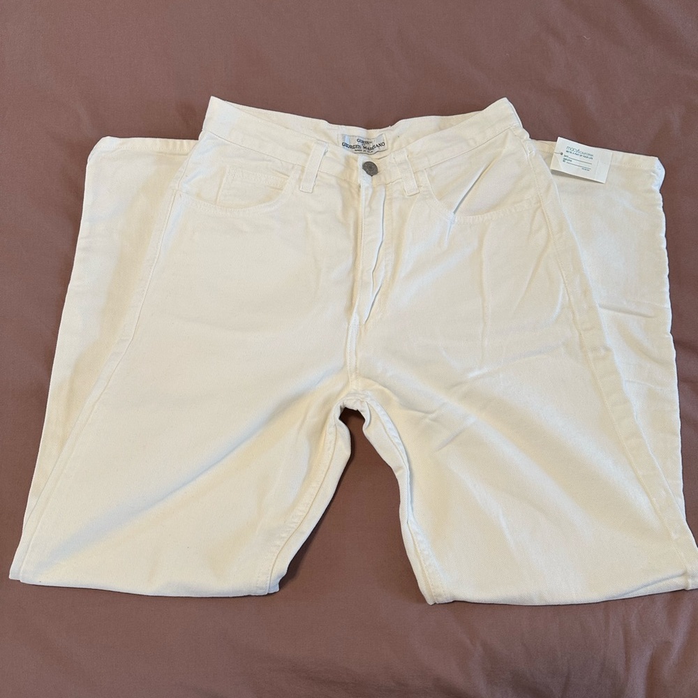 Vintage Guess White Denim Jeans - Picture 3 of 7